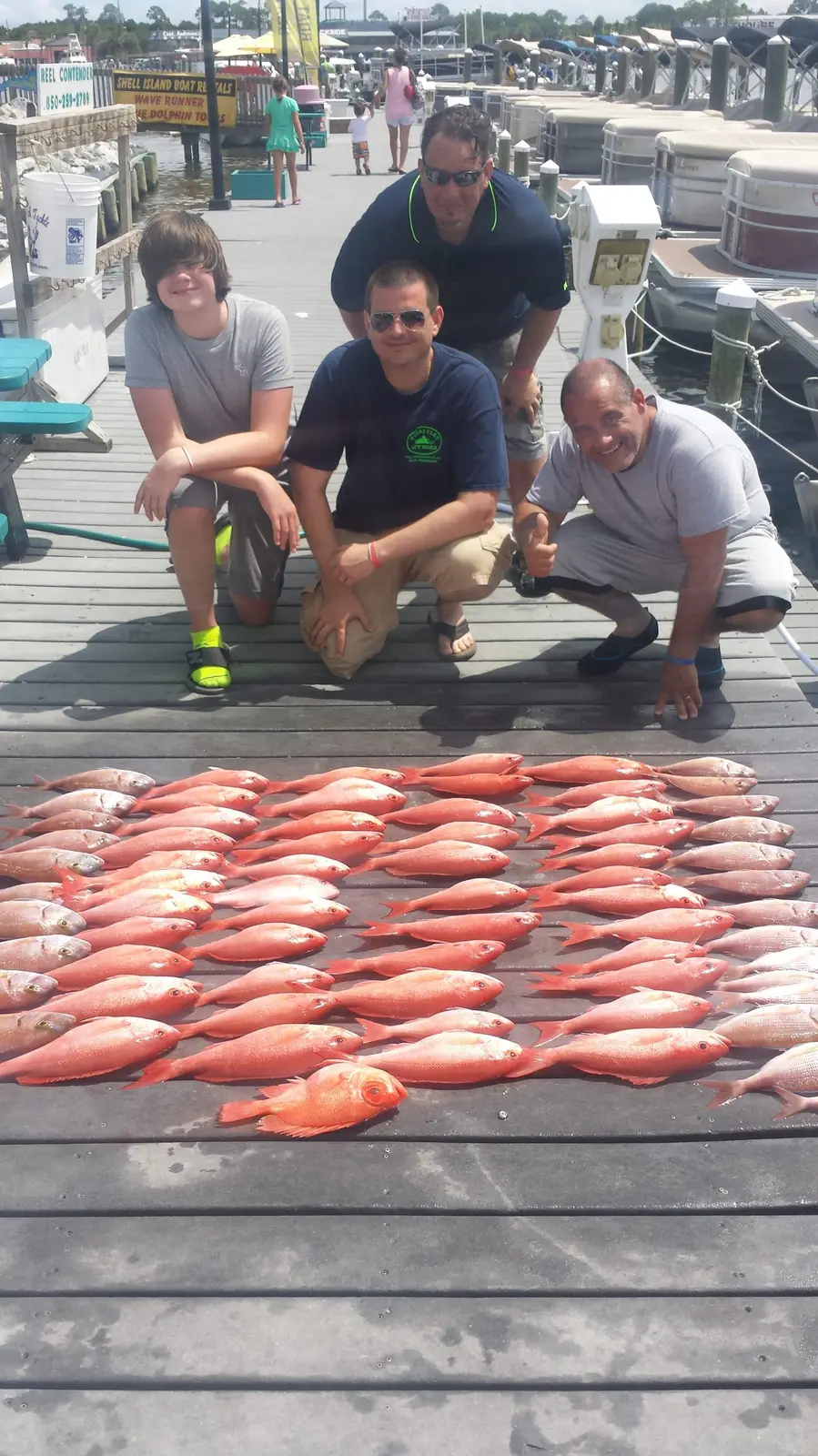 Anglers on the dock after a Reel Contender trip (35)