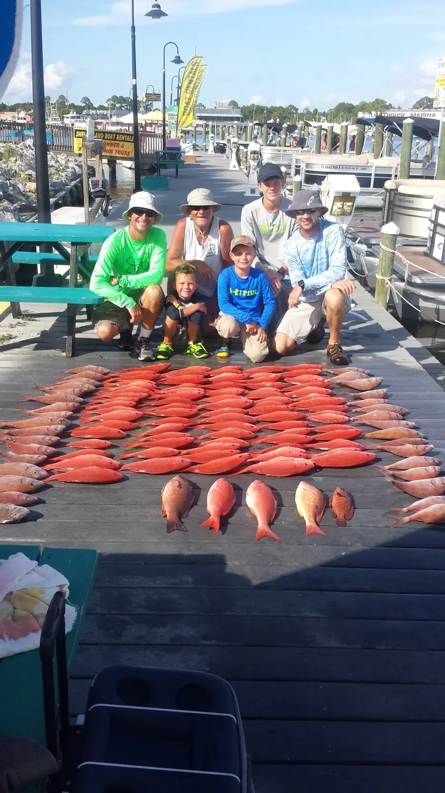 A private party fishing with Capt. David Burke (49)